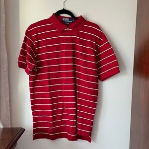 Polo by Ralph Lauren Classic Red and White Striped Polo